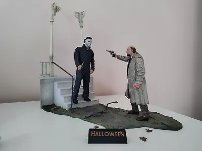 Buy Neca Halloween The Night He Came Home Figure Diorama Set Michael Myers Dr Loomis • 74.99£