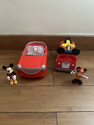 Buy Mickey Mouse Clubhouse Save The Day Fire Truck Engine And Car Bundle • 20£