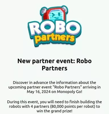 Buy Robo Partner Event - Monopoly Go! - 1x Carry Slot Service 80k Points ✨⚡ • 9.49£