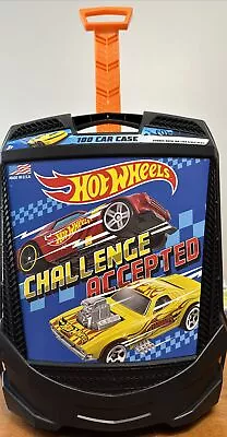 Buy Hot Wheels Challenge Accepted 100-Car Rolling Storage Case W/ Retractable Handle • 15.11£