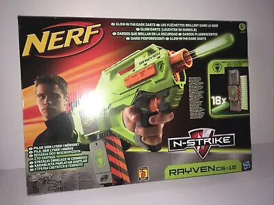 Buy Nerf Rayven Cs-18 Gun N-Strike Glow In The Dark Darts Firefly Tech BNIB Raven • 120£