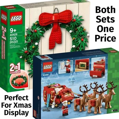 Buy LEGO 40499 SANTAS SLEIGH, LEGO 40426 CHRISTMAS WREATH New Sent Next Day Delivery • 79.99£