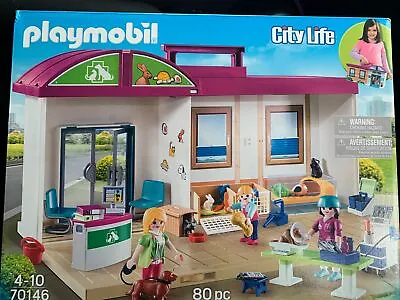 Buy Playmobil 70146 City Life Take Along Vet Clinic Kids Play Toy *Brand New Sealed* • 27.99£