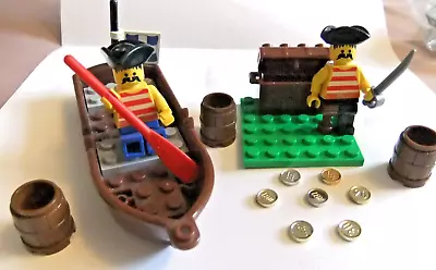 Buy Lego 2  Pirates Mnifigures With Treasure Chest , Coins And A Boat With A Flag • 1.99£
