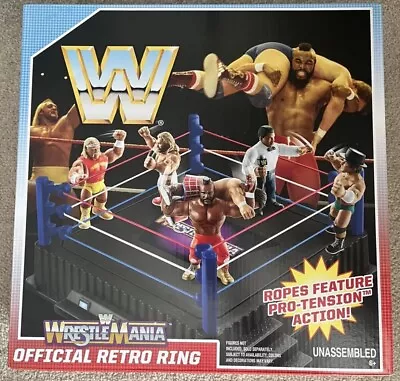 Buy WWF WWE Wrestlemania Official Retro Ring Mattel Creations In Hand Sealed 2/2 • 26£