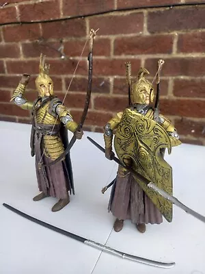 Buy Lord Of The Rings LOTR Elven Warrior Archers Figures - Rare 2002 Toy Biz • 30£
