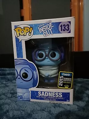 Buy 2015 Funko POP Sadness 133 Inside Out GLITTER Summer Convention Disney Exclusive • 78.05£