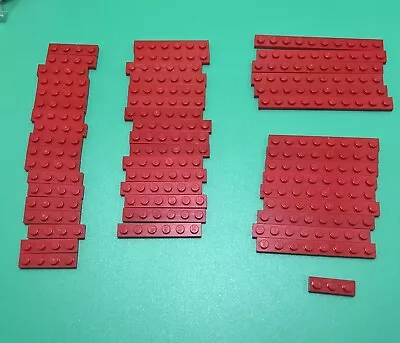 Buy 50 X LEGO Red Plate 1 X 10 8 6 4 & 3 • 4£
