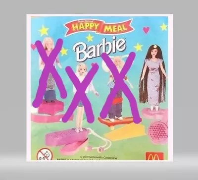 Buy McDonalds Happy Meal Toy 2000 Barbie Doll Character Figure Long Dark Hair NIP • 2.99£