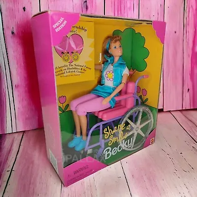 Buy Barbie 15761 Share A Smile Becky Wheelchair Doll Misb / Mattel 1993 • 81.54£