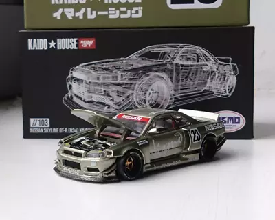 Buy 1/64 Kaido House Nissan Skyline GTR R34 Jade Green (Hot Wheels Mini GT Scale JDM • 29.99£