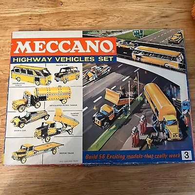 Buy Vintage Meccano Highway Vehicles Set 3, From 1969, Complete With Manuals • 56.99£