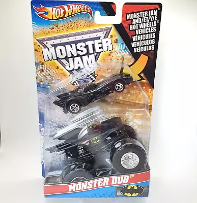 Buy Hot Wheels Monster Jam Truck Batman Duo 1:64 Batmobile Mattel Rare 2010 • 24.99£