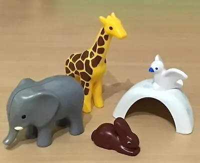 Buy **playmobil 123 Junior Zoo Animals Giraffe, Elephant, Rabbit & Bird** • 3.25£