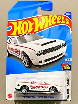 Buy Hot Wheels - '18 Dodge Challenger Srt Demon - White - Long Card - (d) • 3£