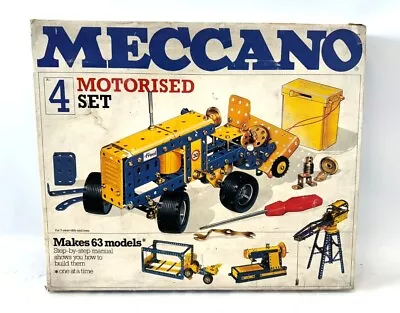 Buy Vintage MECCANO Motorised Set 4, Most Part Included - R14 • 9.99£