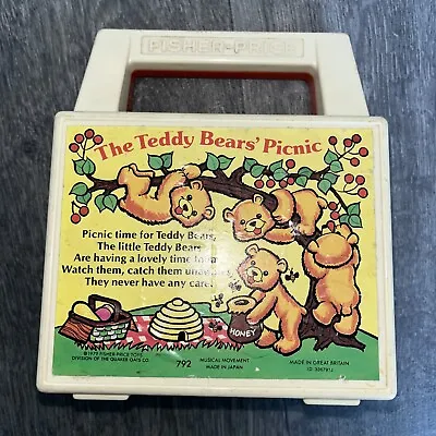 Buy FISHER PRICE MUSIC BOX. Teddy Bears Picnic. Vintage. 1979. Used. Working VGC • 9.95£