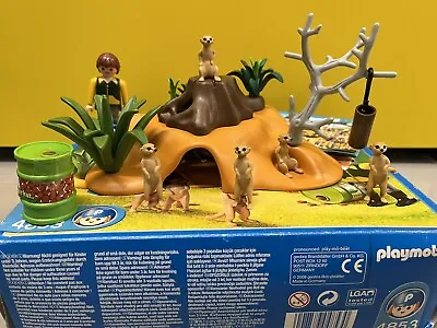 Buy Boxed Playmobil Zoo Set Meerkat Family 4853 • 12£