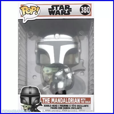 Buy Funko POP! #380 Star Wars 10 Inch The Mandalorian With The Child Bobble Head • 28.95£