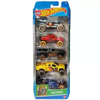 Buy Hot Wheels 5 Pack Diecast Vehicles Kids Toys Cars Mattel Mud Studs HTV40 New • 9.50£