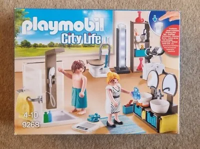 Buy Playmobil City Life 9268 Bathroom With Working Pillar Light Complete And Boxed  • 13.99£