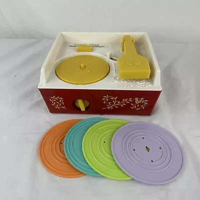 Buy Fisher Price Music Box Record Player 4 Records Mattel 2014 Childrens Toy Working • 18.51£