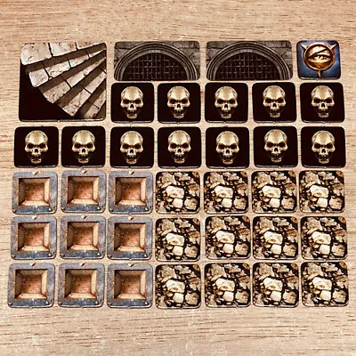 Buy Heroquest 2021 Full Set Of Double Sided Tiles Hasbro/Aalon Hill 2021 • 10.99£