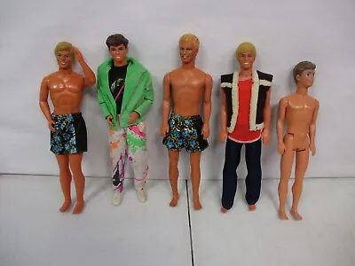 Buy 5 1980's Barbie Ken Dolls • 24.12£