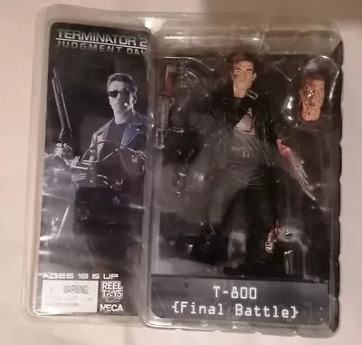 Buy Terminator 2 Judgement Day Figure T800 Final Battle NECA Reel Toys NEVER OPENED • 90£