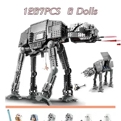 Buy Building Blocks Star Wars Movie Set, Walking AT-AT Model Building Set Motorised! • 89.99£