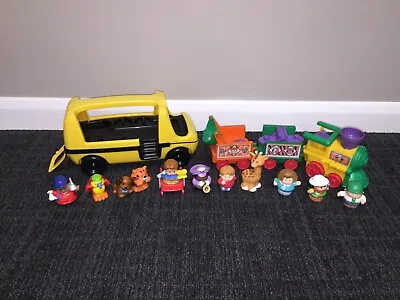 Buy Fisher Price Little People  Zoo Train + Bus Mattel 2001 - Good Condition • 19.99£