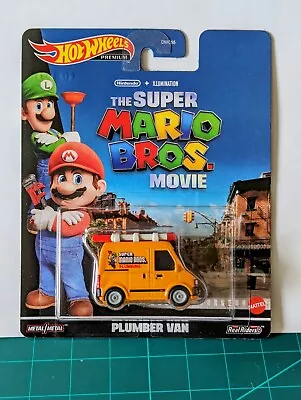 Buy Hot Wheels Premium Real Riders Mario Bros. Movie  Plumber Van DMC55 HKC19 1:64 • 14.99£