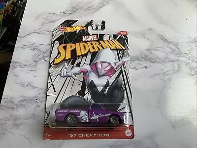 Buy Hot Wheels MARVEL SPIDERMAN, '67 CHEVY C10, GHOST SPIDER, Sent Boxed. • 5£