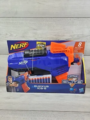 Buy Nerf N-Strike Elite Rukkus ICS-8 Pump Action Foam Dart Blaster Gun Brand New • 14.99£