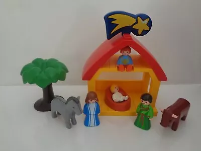 Buy Playmobil 123 Christmas Nativity Manger Animals People • 18.50£