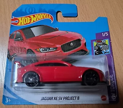 Buy Hot Wheels HW Torque #85 Red Jaguar XE SV Project 8 2021 Short Card N46 Model  • 4£