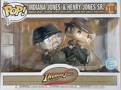 Buy Funko POP Rides #118 Indiana Jones Henry Sr Motorbike Sidecar Film Vinyl Figure • 49.99£