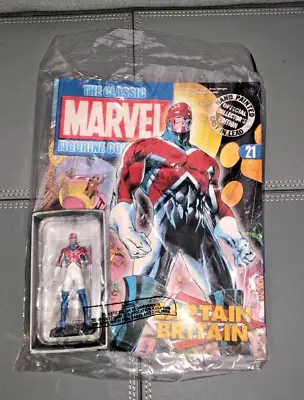 Buy Eaglemoss Marvel Classic Collection Captian Britain No 21 Display Figure And Mag • 9.99£