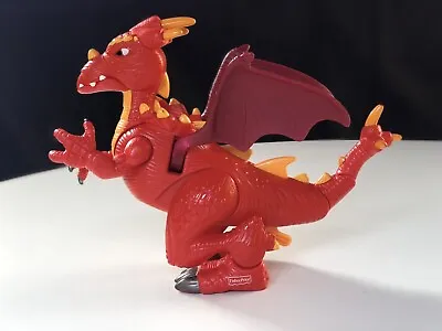 Buy Fisher Price Imaginext Red & Orange Castle Dragon Mattel Roars Light & Sound Pre • 15£