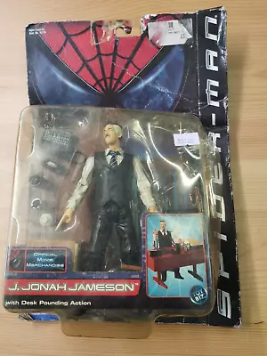 Buy Spider-Man J.Jonah Jameson With Desk Pounding Action Figure 2001 (Box A) • 39.99£