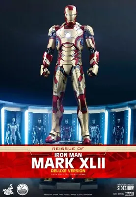 Buy Hot Toys Iron Man Mark XLII Deluxe 1:4 Scale Figure 49cm QS008 • 693.84£