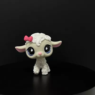 Buy LPS Hasbro Littlest Pet Shop #186 White Sheep Lamb Pink Bow Figure Blue Eyes  • 8.99£