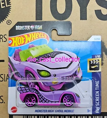 Buy HOT WHEELS 2024 B CASE 1st RELEASE MONSTER HIGH GHOUL MOBILE Boxed Ship Com Post • 3.95£