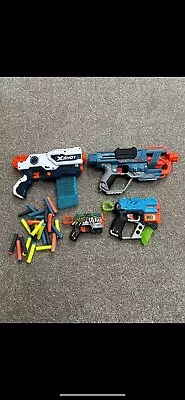 Buy Nerf Elite 2.0 Commander Hasbro Toy Gun & 2 Xshot Toy Guns Wirh Foam Bullets • 12£