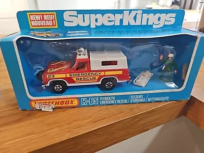 Buy Matchbox Superking Boxed K-65 Plymouth Emergencey Rescue In Originall Box  • 25£