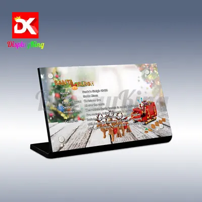 Buy Display King - Acrylic Display Plaque For Lego Santa's Sleigh 40499 (NEW) • 17.06£