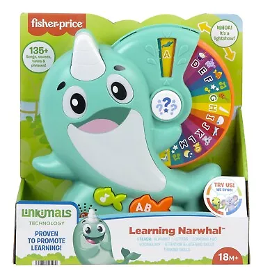 Buy Fisher Price Linkimals Learning Narwhal 135+ Songs, Sounds & Phrases • 44.99£