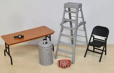 Buy WWE Wrestling Figure TLC Accessories Inc. Breakable Table, Ladder & Steel Chair • 27.99£