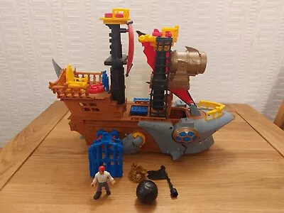 Buy Fisher-Price Imaginext Shark Bite Pirate Ship Toy With Figure And Accessories. • 20£