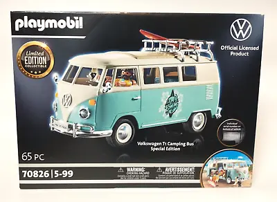Buy PLAYMOBIL Volkswagen T1 Camper Van Limited Edition - 70826 New & Sealed • 46£